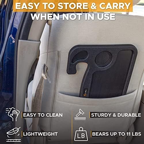 EcoNour 2 in 1 Car Steering Wheel Desk | Steering Wheel Tray for Laptop Car Mount with Pen Holder | Car Food Tray for Eating with Drinks Holder | Multipurpose Travel Car Accessories - Image 7