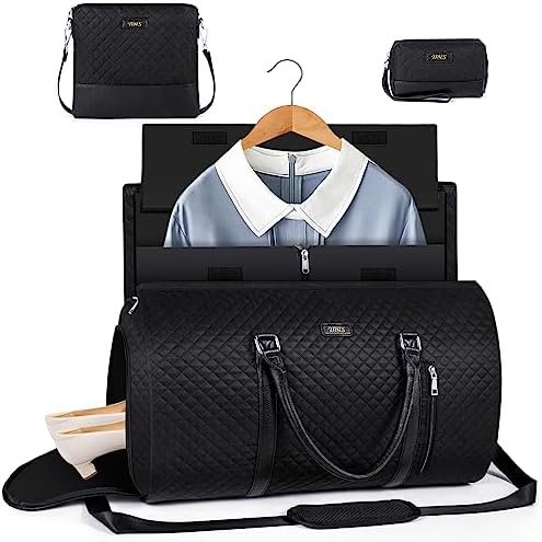 Convertible Garment Duffel Bag for Travel - Carry On Garment Bags With Toiletry Bag Large Weekender Bag for Men Women 2 in 1 Hanging Suitcase Suit Travel Duffel Overnight Bags 4pcs Set - Image 8