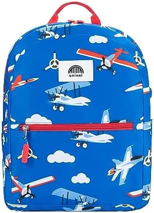 14" Kids Backpack for Girls and Boys Age 5-8 Years Old with Padded, and Adjustable Shoulder Straps - Aircraft (Blue)