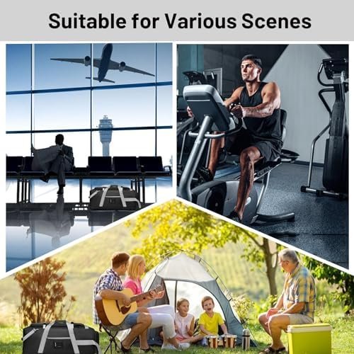 Foldable Duffle Bag for Travel with Wheels, 89L Large Duffle Bag for Travel, Soft Duffle Bags with Hidden Backpack Straps, Duffle Bag for Men Women, Waterproof Duffel Bag for Gym and Outdoors - Image 7