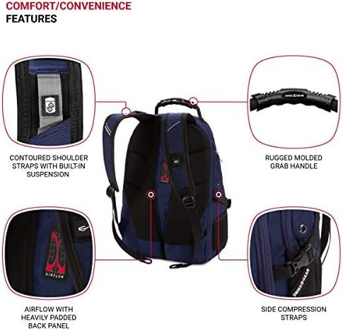 SwissGear 5977 ScanSmart Laptop Backpack, Navy, 17-Inch - Image 2