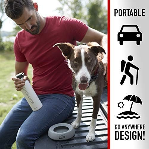 Franklin Sports Spill Proof Portable Pet Bowl For Cars - No Splash Travel Water + Food Dish for Dogs + Cats - 16 oz. - BPA Free,White , Gray - Image 6