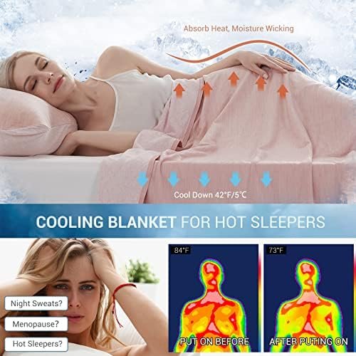 Marchpower Cooling Blanket for Hot Sleepers Kids, Arc-Chill Cool Throw Blanket with Double-Sided Design, Japanese Cooling Fiber Absorbs Body Heat, Lightweight Soft Blanket for Baby Sleeping Travel - Image 2