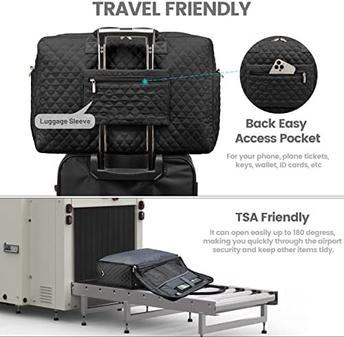 LOVEVOOK Travel Duffle Bag, Weekender Bag for Women with Toiletry Bag Carry on Overnight Bag with Laptop Compartment, Yoga Gym Bag with Wet Pocket Shoe Bag, Hospital Bag for Labor and Delivery - Image 4