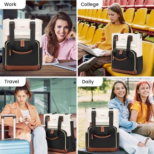 LOVEVOOK Laptop Backpack for Women, 15.6 Inch Work Backpack with Laptop Compartment, Waterproof Computer Backpack for College, Travel, Commuter - Image 7