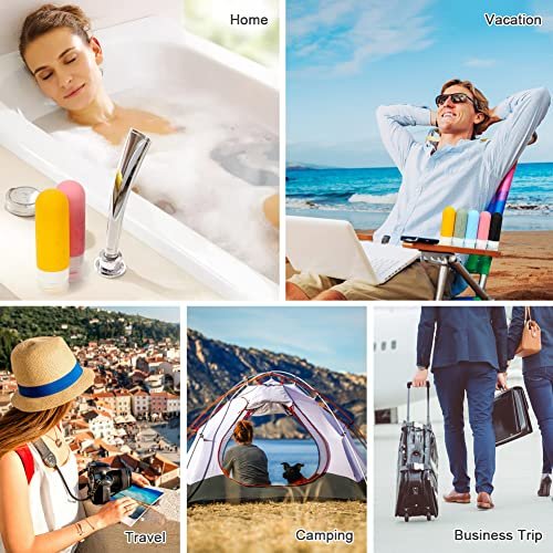 Shintop Travel Bottles for Toiletries, 3oz TSA Approved Travel Size Bottles Leak Proof Silicone Travel Containers BPA Free Refillable Squeeze Bottles For Shampoo Conditioner Liquid Lotion - Image 7