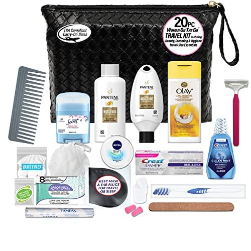 Convenience Kits International Women’s Premium 20-Piece Kit with Travel Size TSA Compliant Essentials in Stylish Cosmetic Bag - Image 2