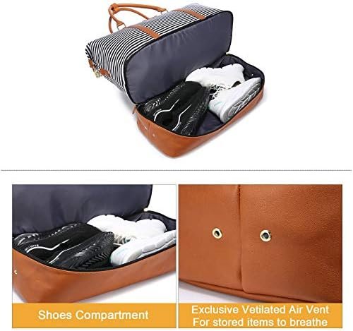 Sucipi Weekender Bags for Women Canvas Travel Duffle Bag with Shoe Compartment Overnight Bag Carry on Gym Duffel with Toiletry Bag for Traveling Weekend Hospital Bags for Labor and Delivery - Image 7