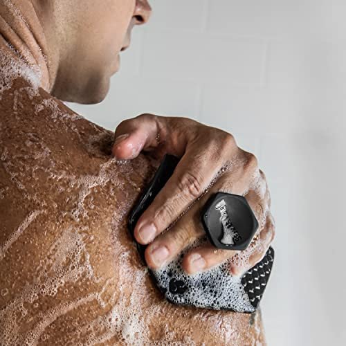 Tooletries - Body Scrubber & Storage Hook - Silicone Exfoliating Scrubber - Bathroom & Shower Accessories for Men, Travel Essentials for Men - Durable & Long Lasting Body Wash Scrubber for Men - Image 2