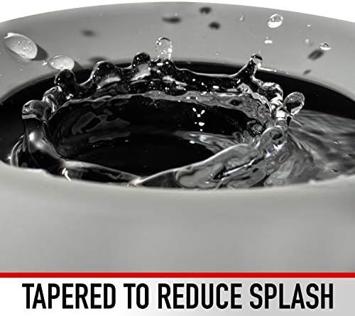 Franklin Sports Spill Proof Portable Pet Bowl For Cars - No Splash Travel Water + Food Dish for Dogs + Cats - 16 oz. - BPA Free,White , Gray - Image 4