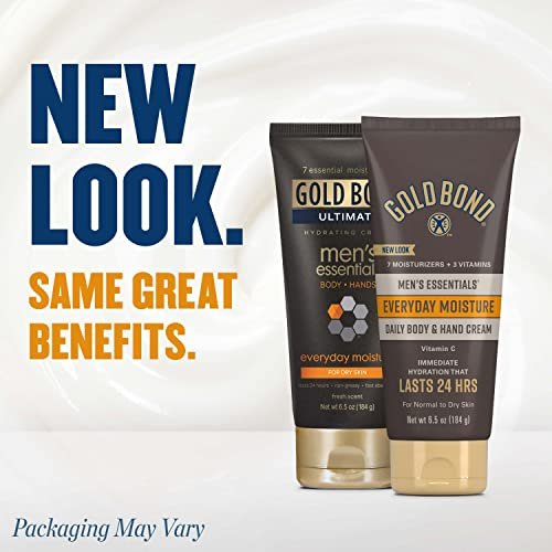 Gold Bond Men's Essentials Everyday Moisture Daily Body & Hand Cream, 6.5 oz., With Vitamin C - Image 2