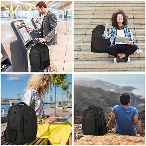 MATEIN College Large Travel Backpack, TSA Expandable Laptop Backpack with USB Charging Port, Anti Theft Computer Bag Fit 17.3 Inch Laptop Water Resistant College Backpack Gift for Men Women, Black - Image 7