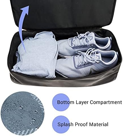 Gearonic Weekender Bag Travel Duffle for Women Men Overnight Carry On Tote with Shoe Compartment and Luggage Sleeve- White Base/Black Polka Dot - Image 6