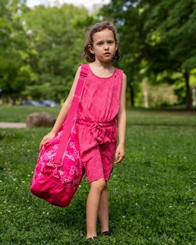 Barbie Duffle Bag, 16 inch Travel Sleepover Weekender Bag for Girls, Purple Dance Bag - Image 6