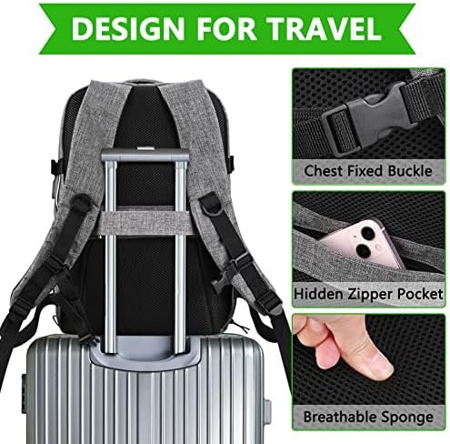Personal Item Travel Backpack for Women Men, Flight Approved Carry On Backpack Underseat Luggage Backpack with Many Pockets for 17” Laptop, Casual Weekender Daypack for College Business Outdoors - Image 5