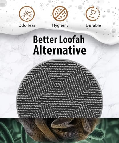 Silicone Body Scrubber - Loop Fin Bristles Loofah for Gentle Exfoliating & Lathering with Body Scrub & Wash, Durable & Hygienic, Deep Cleansing Exfoliator for All Skin Types - Shower Essential - Image 3