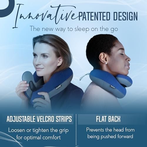 BCOZZY Neck Pillow for Travel Provides Double Support to The Head, Neck, and Chin in Any Sleeping Position on Flights, Car, and at Home, Comfortable Airplane Travel Pillow, Large, Black - Image 8