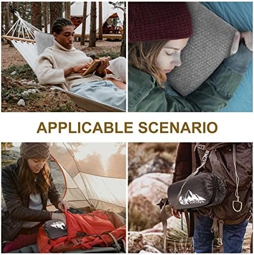 Ivellow Travel Pillow Compressible Camping Pillow for Sleeping Shredded Memory Foam Pillow Compact Firm Supportive Pillow for Adults Kids Outdoor Backpacking Hiking Essential Gear - Image 7