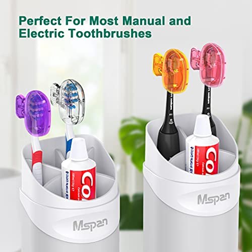 Mspan Electric Toothbrush Head Cover: Sonic Toothbrush Cap Travel Protector Plastic Brush Pod Protection Clip Case Value Pack - Image 4