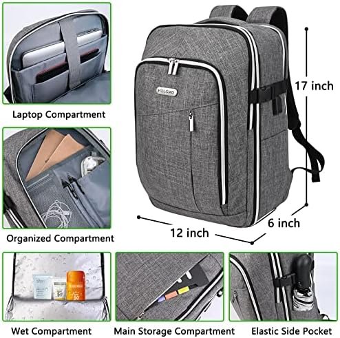 Personal Item Travel Backpack for Women Men, Flight Approved Carry On Backpack Underseat Luggage Backpack with Many Pockets for 17” Laptop, Casual Weekender Daypack for College Business Outdoors - Image 2