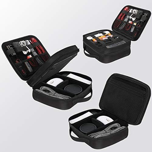 MATEIN Electronics Organizer Travel Case, Water Resistant Cable Organizer Bag for Travel Essentials, Tech Gifts for Men, Storage Bag as Accessories for Phone, Cord, iPad, Black - Image 3