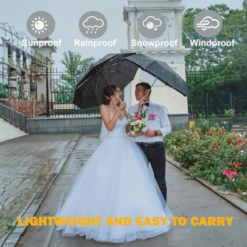 SIEPASA Windproof Travel Compact Umbrella-Automatic Umbrellas for Rain-Compact Folding Umbrella, Travel Umbrella Compact, Small Portable Windproof Umbrellas for Men Women Teenage. - Image 2