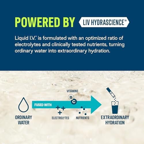 Liquid I.V.® Hydration Multiplier - Lemon Lime - Hydration Powder Packets | Electrolyte Drink Mix | Single-Serving Stick | Non-GMO | 1 Pack (16 Servings) - Image 4