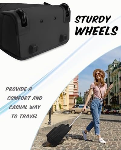 MATEIN Rolling Backpack, 17 inch Extra Large Travel Laptop Backpack with Wheel, Water Resistant Carry on Luggage Business Bag, Overnight College Computer Backpack Trolley Suitcase for Women Men, Black - Image 7