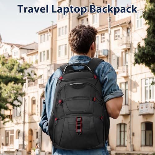 MATEIN Extra Large Laptop Backpack, 17.3 inch Big Business Work Bag for Men, Airline Approved TSA Travel Backpack with Wet Pocket, Water Resistant Computer Bag, Black - Image 7