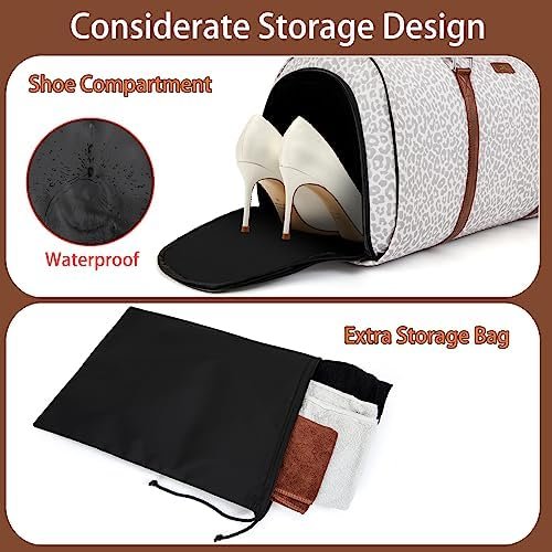 Convertible Garment Duffel Bag for Travel - Carry On Garment Bags With Toiletry Bag Large Weekender Bag for Men Women 2 in 1 Hanging Suitcase Suit Travel Duffel Overnight Bags 4pcs Set - Image 2