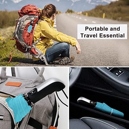 TradMall 2 Pack Travel Umbrella Windproof 46/56 Inches Large Canopy Reinforced Fiberglass Ribs Auto Open & Close - Image 6