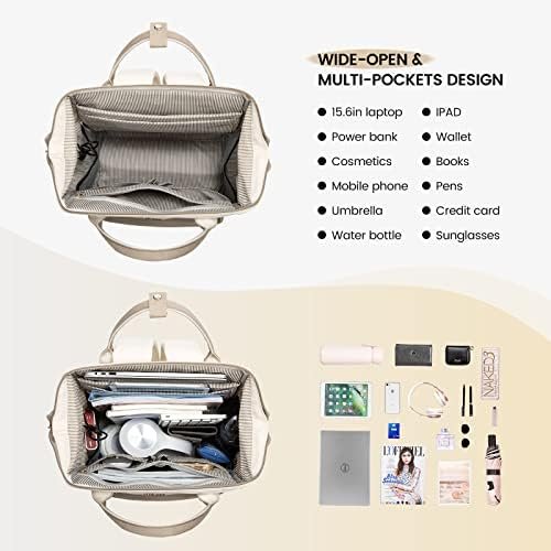 LOVEVOOK Laptop Backpack Purse for Women Waterproof Teacher Nurse Bag, 15.6 inch Work laptop Bag with USB Port, Business Travel Computer Backpack - Image 2
