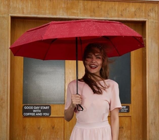 Portable Travel Umbrella: Windproof, Compact, and Folding Design - Heavy Duty, Automatic Open Close, Collapsible - Rain & Wind Resistant - Ideal for Car, Backpack, Men, Women. (42in/46in) - Image 2