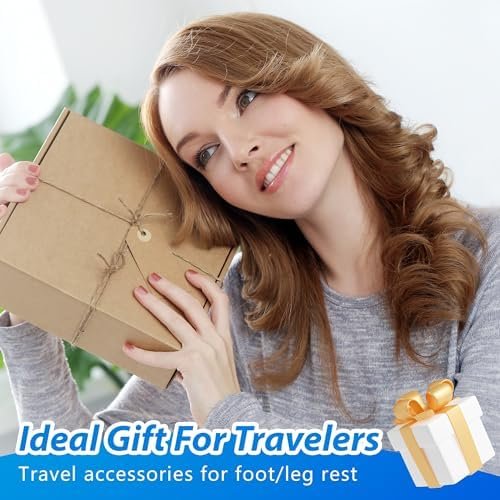 Airplane Foot Hammock for Plane Travel - Airplane Foot Rest Travel Accessories Foot Rest for Air Travel - Airplane Travel Essentials for Women/Man Long Flight Must Haves - Travel Gifts for Women/Man - Image 8