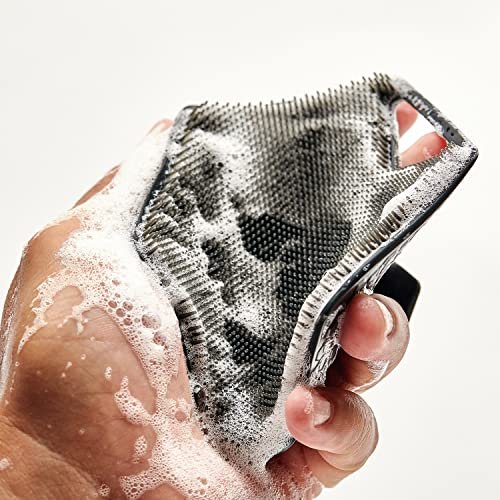 Tooletries - Body Scrubber & Storage Hook - Silicone Exfoliating Scrubber - Bathroom & Shower Accessories for Men, Travel Essentials for Men - Durable & Long Lasting Body Wash Scrubber for Men - Image 3