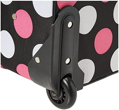 Rockland Fashion Softside Upright Luggage Set,Expandable, Multi/Pink Dot, 2-Piece (14/19) - Image 3