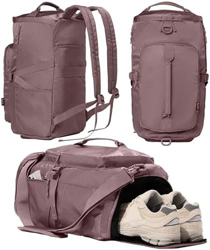 Gym Bag for Women and Men, 30L Workout Travel Backpack with Shoe Compartment, Sports Duffel Bag with Multiple Pockets