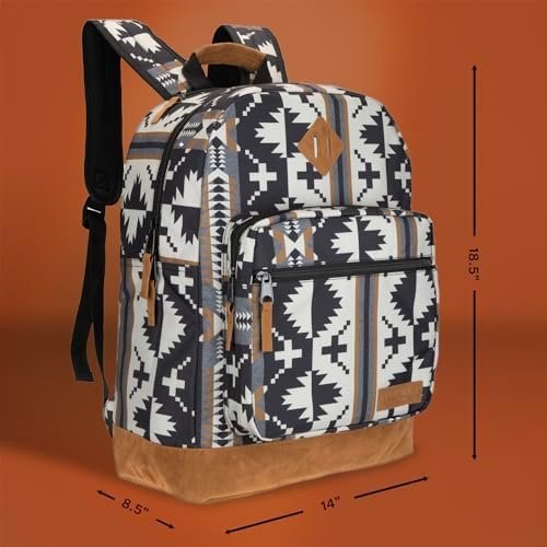 Wrangler Yellowstone Sturdy Backpack for Travel Classic Logo Water Resistant Casual Daypack for Travel with Padded Laptop Notebook Sleeve (Out West) - Image 3