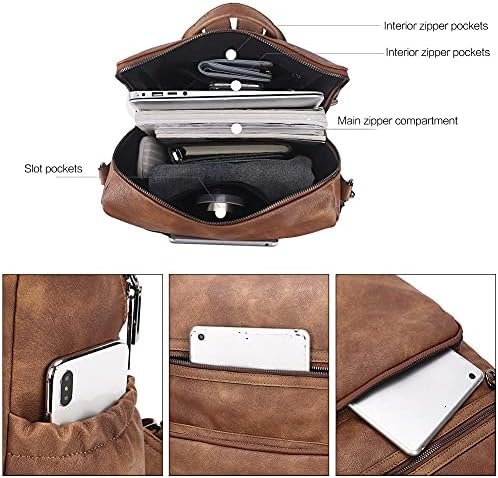 CLUCI Backpack Purse for Women Large Womens Backpack Leather Travel Backpack Fashion Backpack Purse Designer Ladies Shoulder Bags with Tassel Two-toned Brown - Image 4
