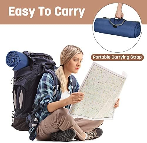 Tirrinia Waterproof Outdoor Blanket with Sherpa Lining, Windproof Triple Layers Warm Comfy Foldable for Camping Stadium, Beach, Picnic, Grass, Concerts, Car, Dog, 51''X 59'' & 59''X 80'' - Image 3