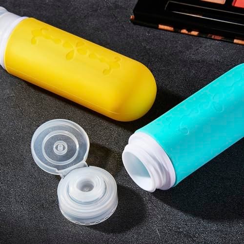 Travel Size Toiletries Bottles Kit-3oz TSA Approved Leak Proof Containers for Shampoo, Conditioner | Squeezable Silicone Tubes with Toiletry Bag-Travel Essentials Accessories Women Must Haves Colorful - Image 4