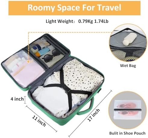Taygeer Travel Backpack for College Woman, Lightweight Backpack for 15.6 inch Laptop with USB Charging Port, TSA Friendly Bag for Women Traveling, Backpack Carry On Luggage for friend Gym Sport, Green - Image 4
