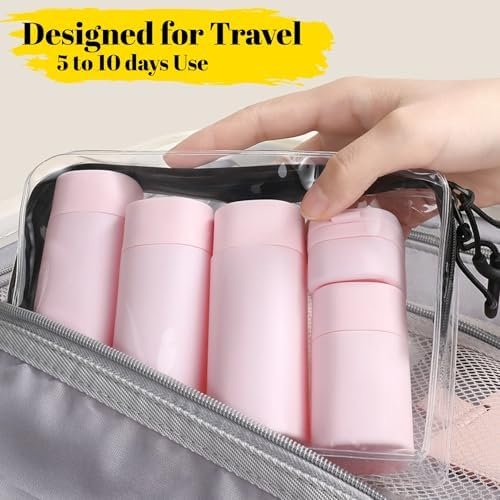 5pcs Travel Bottles Set, Leak Proof Squeezable Bottles, Refillable Toiletry Containers Set, TSA Approved, Carry-on Travel Size,Travel Essentials - Image 5
