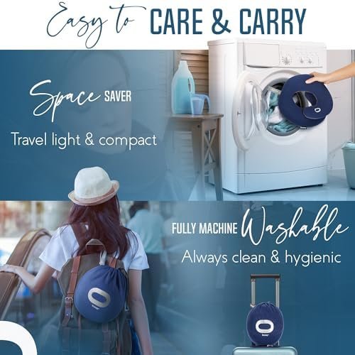 BCOZZY Neck Pillow for Travel Provides Double Support to The Head, Neck, and Chin in Any Sleeping Position on Flights, Car, and at Home, Comfortable Airplane Travel Pillow, Large, Black - Image 6