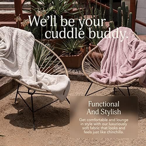 UnHide Lil’ Marsh - Faux Fur Blanket - Durable, Lightweight, Extra Soft Blanket - Machine Washable - Add a Layer of Softness to Any Bed, Couch, or Reading Chair - Beige Bear, Small (50” x 60”) - Image 6