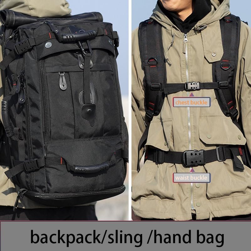 Travel Backpack Carry On Backpack Durable Convertible Duffle Bag Fit for 15.6 Inch Laptop for Men and Women hiking airplane shoes bag extendable three way uses multiple - Image 2