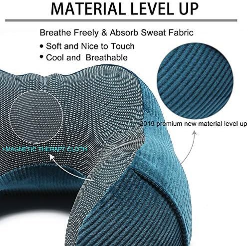 Memory Foam Neck Pillow with 360-Degree Head Support Lightweight Comfortable Travel Airplane Pillow with Storage Bag for Sleeping, Traveling,Car, Train, Bus and Home Use(Blue) - Image 3