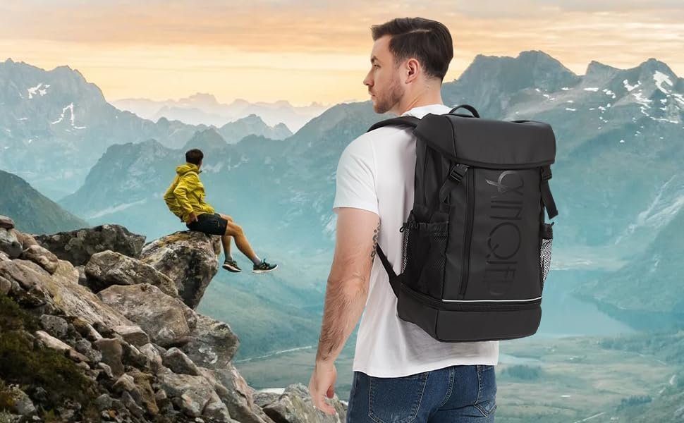 Travel, Hiking Backpack, Carry On Backpack with Shoe Pouch, Large Capacity 15.6inch Water Resistant, Anti Theft, Business, College, Flight Approved Backpack - Image 6