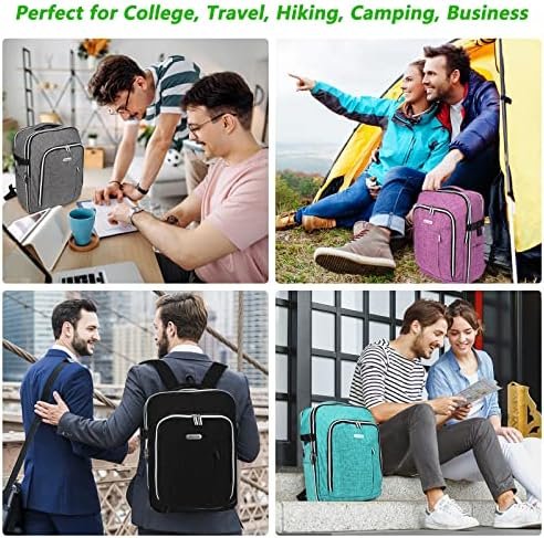 Personal Item Travel Backpack for Women Men, Flight Approved Carry On Backpack Underseat Luggage Backpack with Many Pockets for 17” Laptop, Casual Weekender Daypack for College Business Outdoors - Image 7
