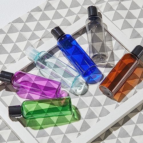 3.4 oz Travel Bottles for Toiletries, Empty Travel Size Containers Tsa Approved, 5PCS Small Plastic Shampoo Bottles with Labels (100ml, Clear) - Image 4